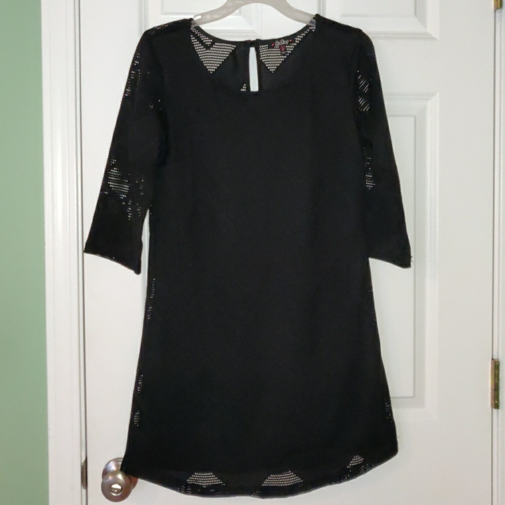 BeBop Chevron Black Dress